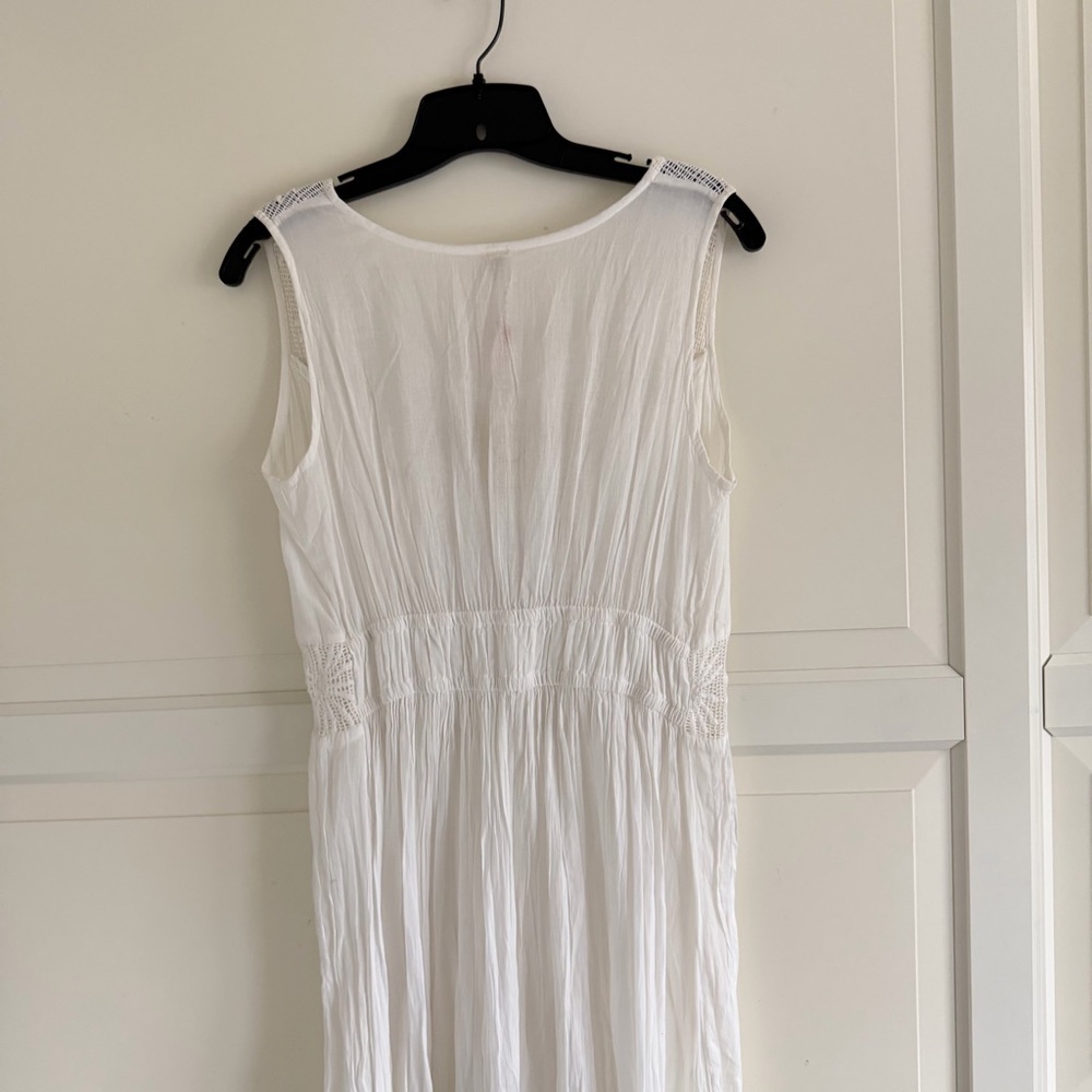New! RAGA White Floral Maxi Dress Size Medium 23029 - Picture 4 of 12